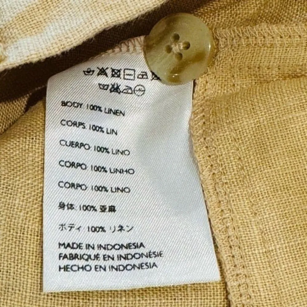 ANTHROPOLOGIE Faithfull The Brand Circa Wide Leg High Rise Linen Pants Honey NEW - Image 10