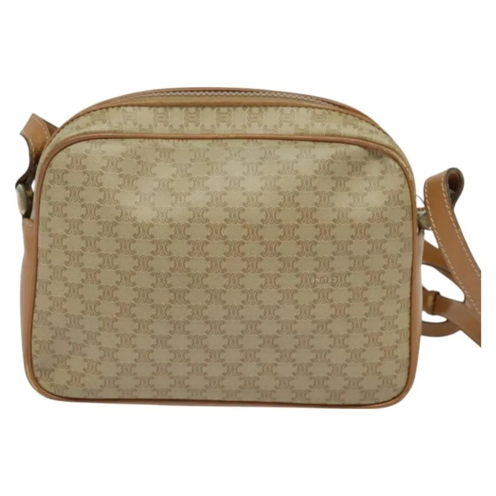 Macadam Canvas Shoulder Bag Beige Gold Authentic - Image 6