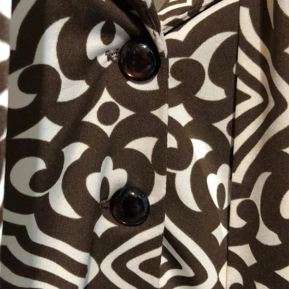 INC BROWN AND TAN SIZE LARGE PRINT DRESS - Image 7