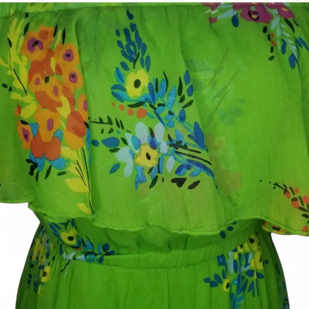 Old Navy Green Floral Dress - Image 4