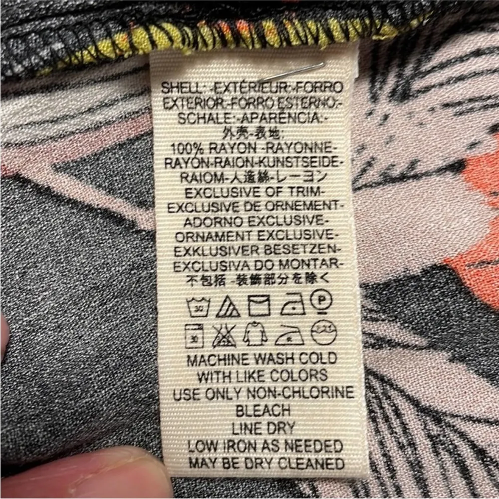 Free People Bella Black Floral Tunic Blouse Mini Dress Size XS - Image 5