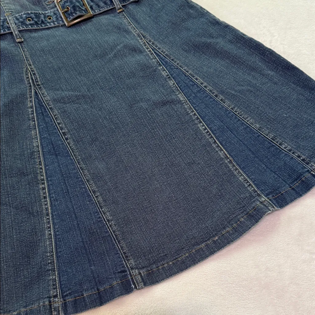 Hot Kiss Y2K Vintage Denim Button-Up Belted Dress - Image 10