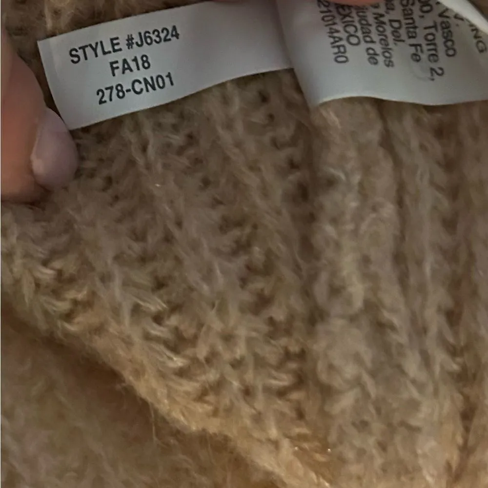 J. Crew Point Sur Mohair Wool Blend Turtleneck Tan Peach Blush Sweater Size XS - Image 7