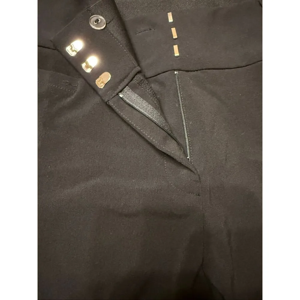 BCX Black Dress Pants Juniors Size 11 Waist Slimming Trousers Classic Hidden Fly - Image 3