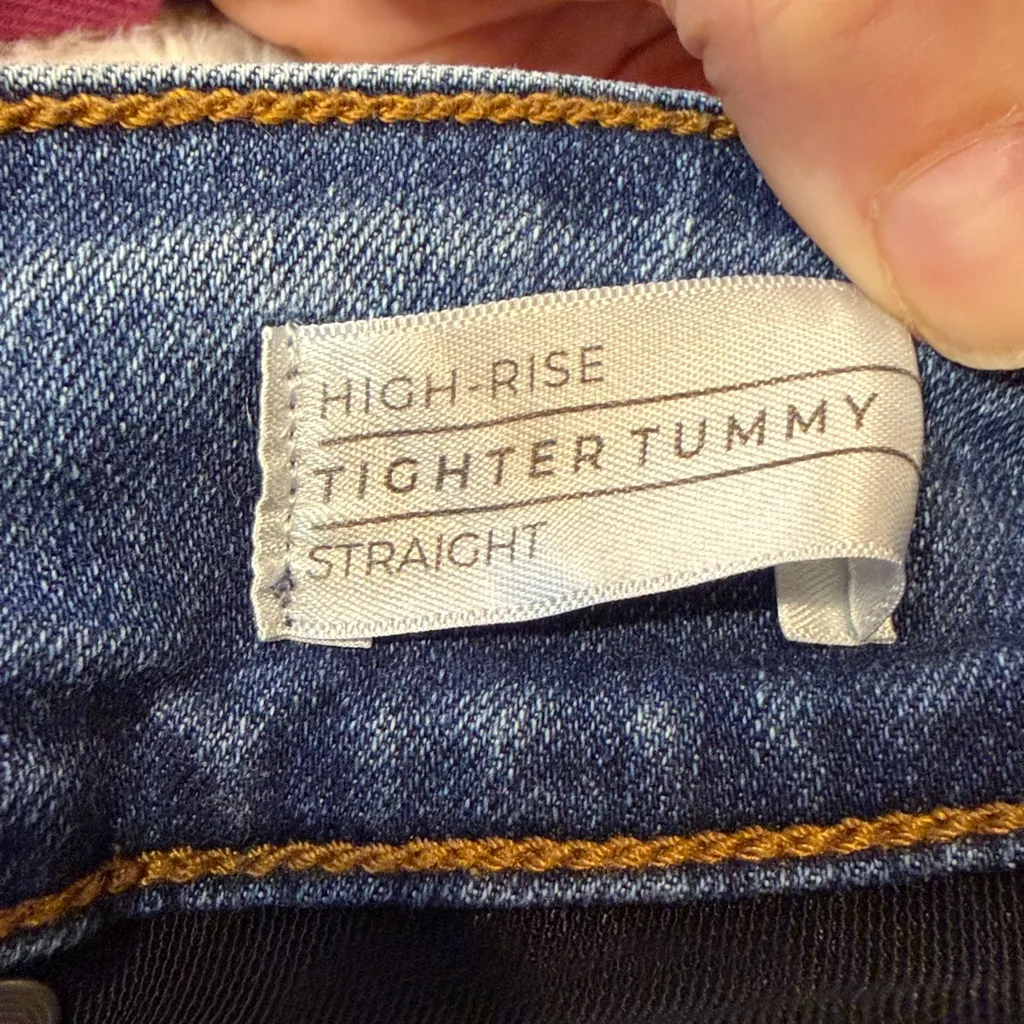 Lane Bryant High Rise Tighter Tummy Straight Medium Wash Denim Jeans- Size 18 - Image 5