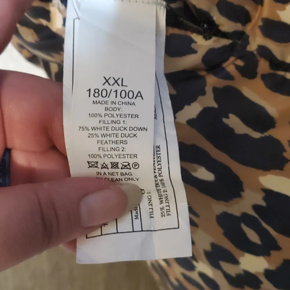 Kate Spade Leopard-Print Button-Front Central Puffer XXL NWOT - Image 10