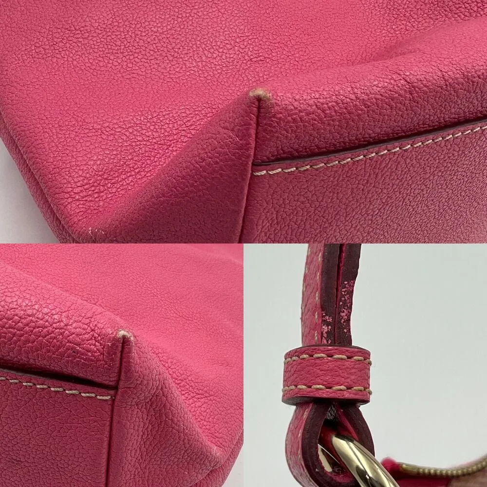 Dooney and Bourke Dillen Zipper Pocket Small Hobo Bag Pink Handbag Purse - Image 9
