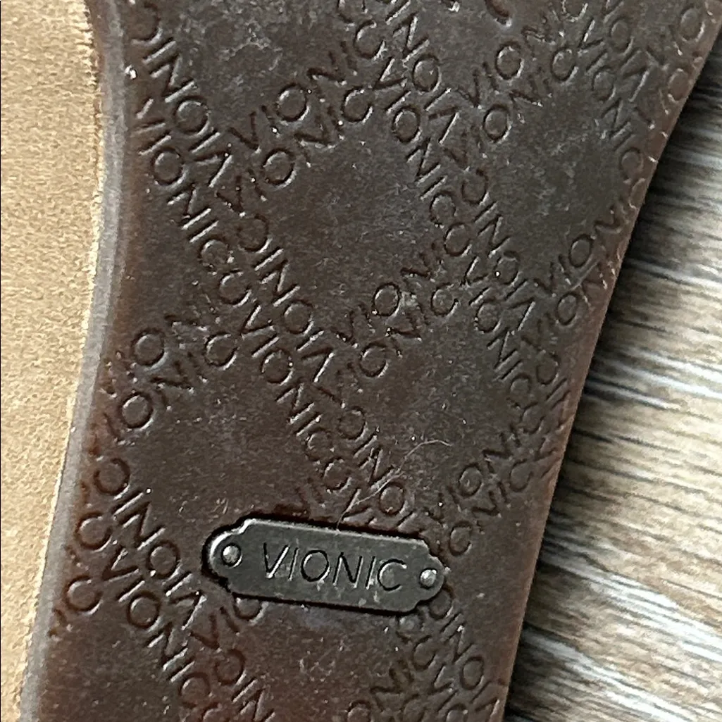 Vionic Tan Ankle Boots with Buckle Detail - Image 9