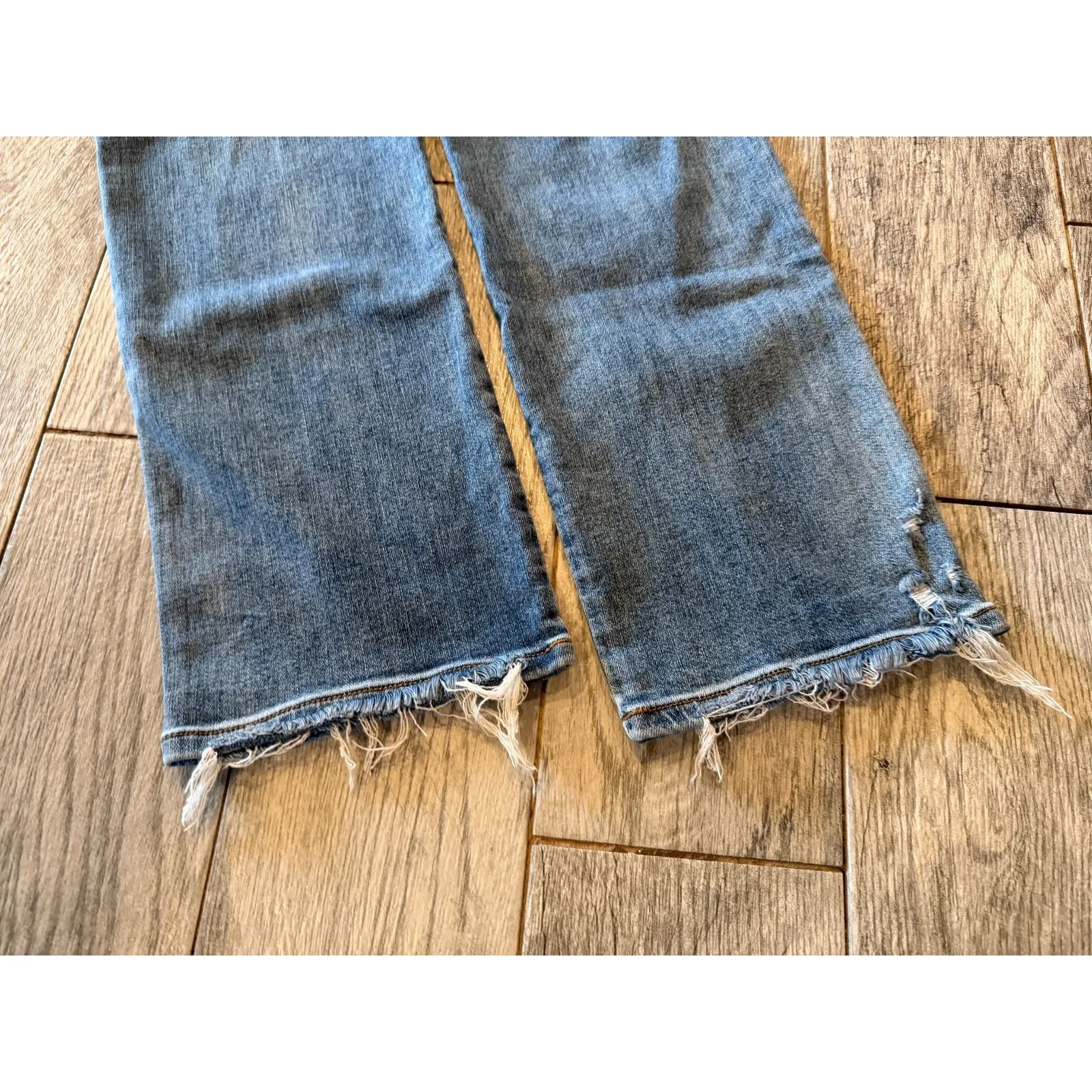Judy Blue Dad Jean 11 30 Jeans Raw Hem Straight Leg Distressed Boho Hippie 82540 - Image 6