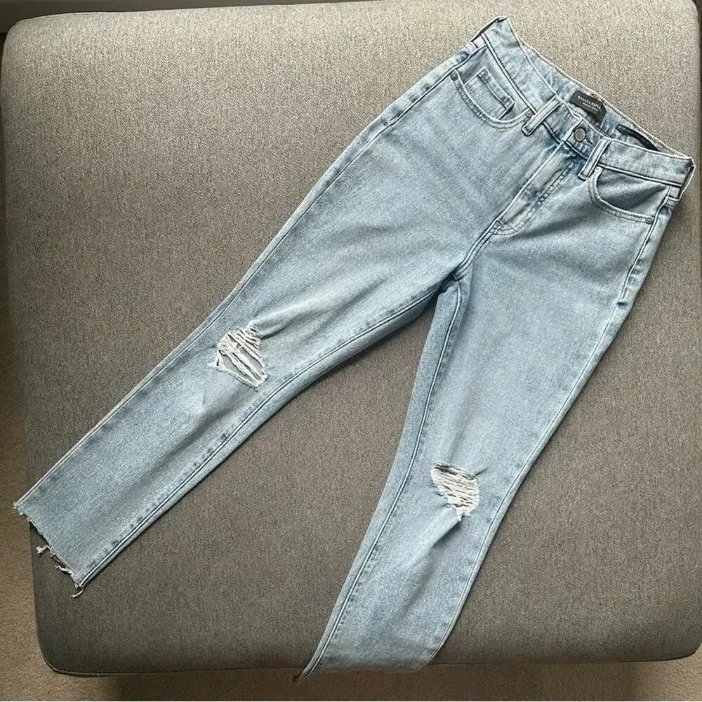 Banana Republic Ultra High Rise Slim Fit Cropped Jeans Size 26 - Image 2