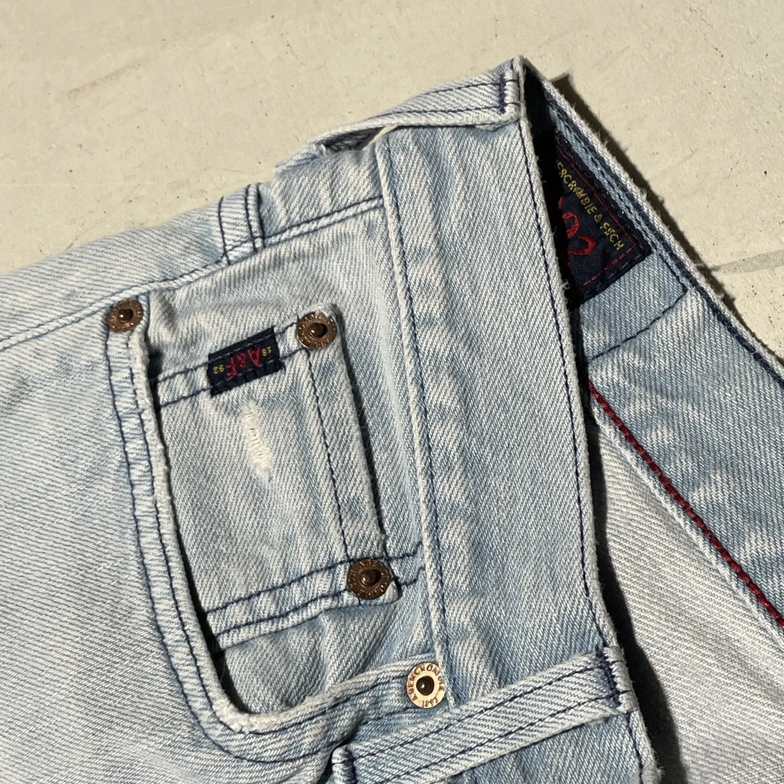 VTG 90s Y2K Abercrombie 1892 Flare Jeans Low Rise Boot Cut SZ 30x30 USA Made - Image 8