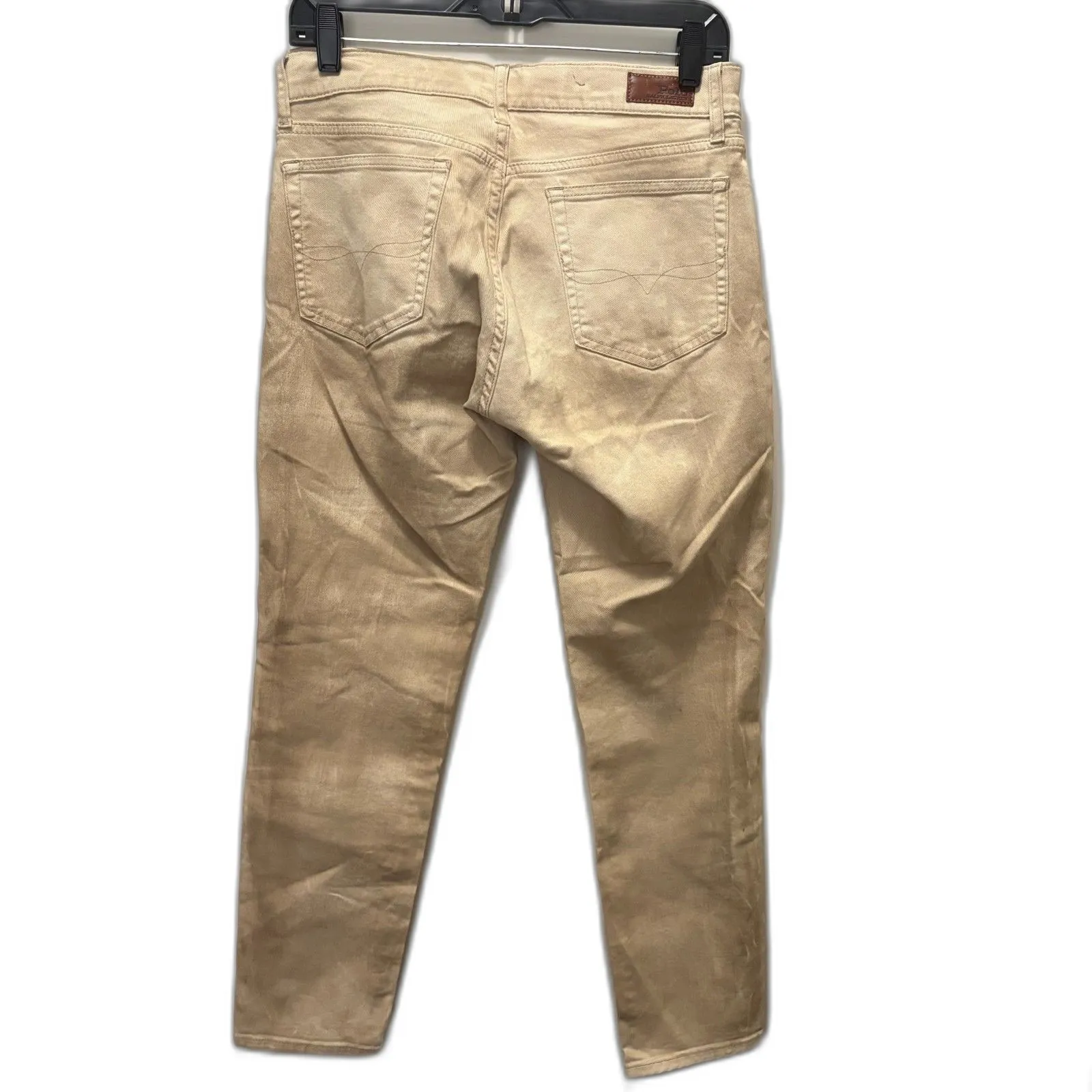 Polo Ralph Lauren the Tompkins Skinny Crop Jeans Tan Tie Dye‎ Bohemian Size 28 - Image 4