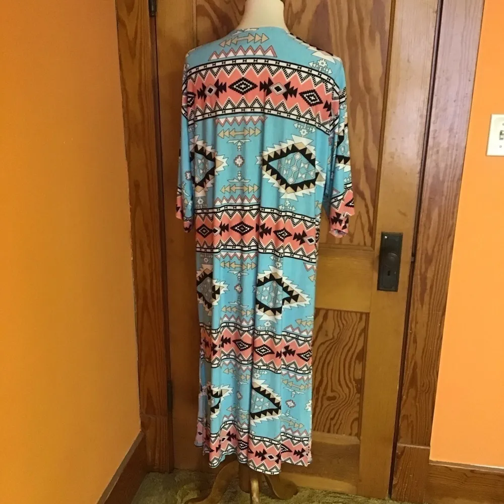 Bright Southwest Vibes Kimono Blue Size M - Image 8