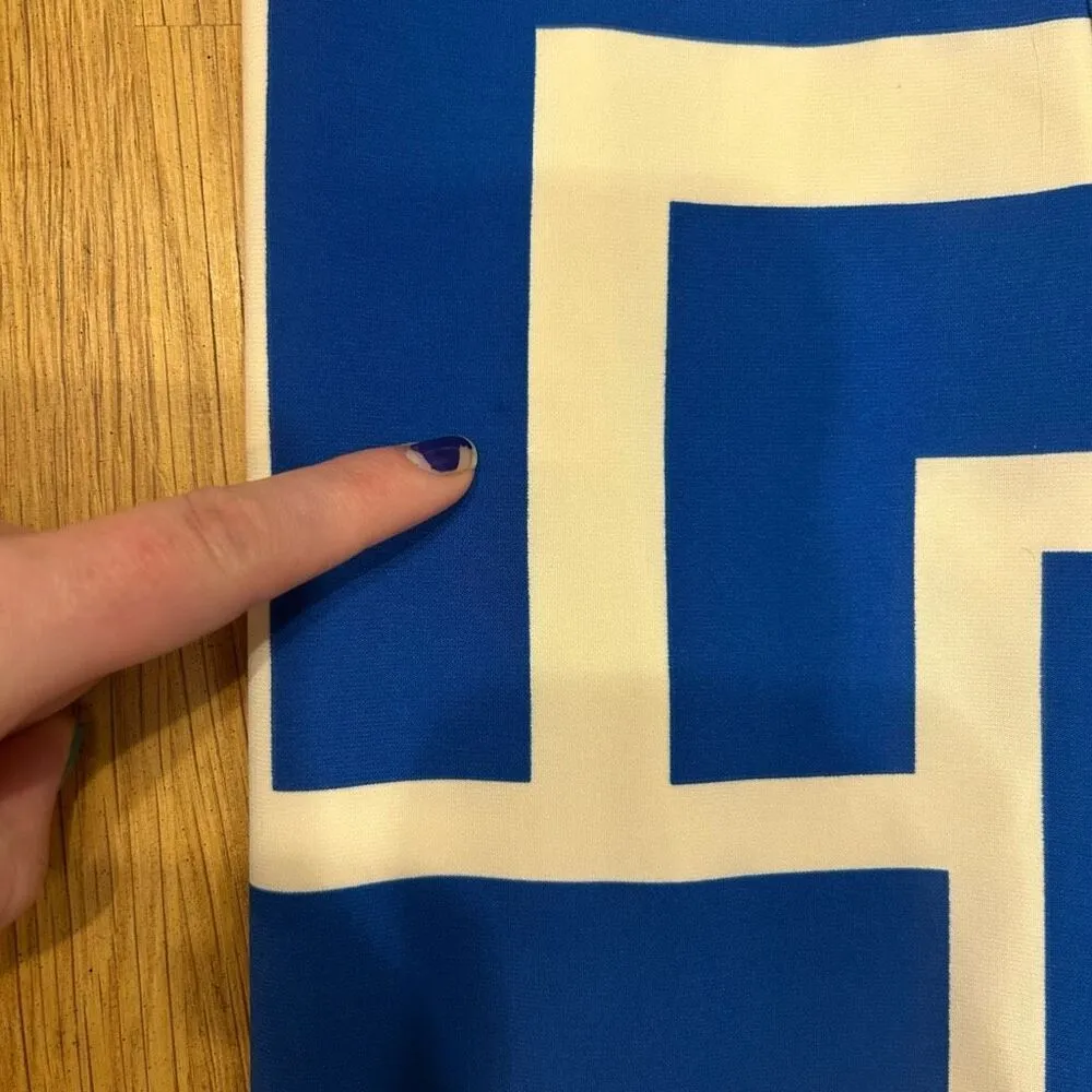 Donna Morgan Women’s Size 16 Blue/White Floor Length Dress - Image 8