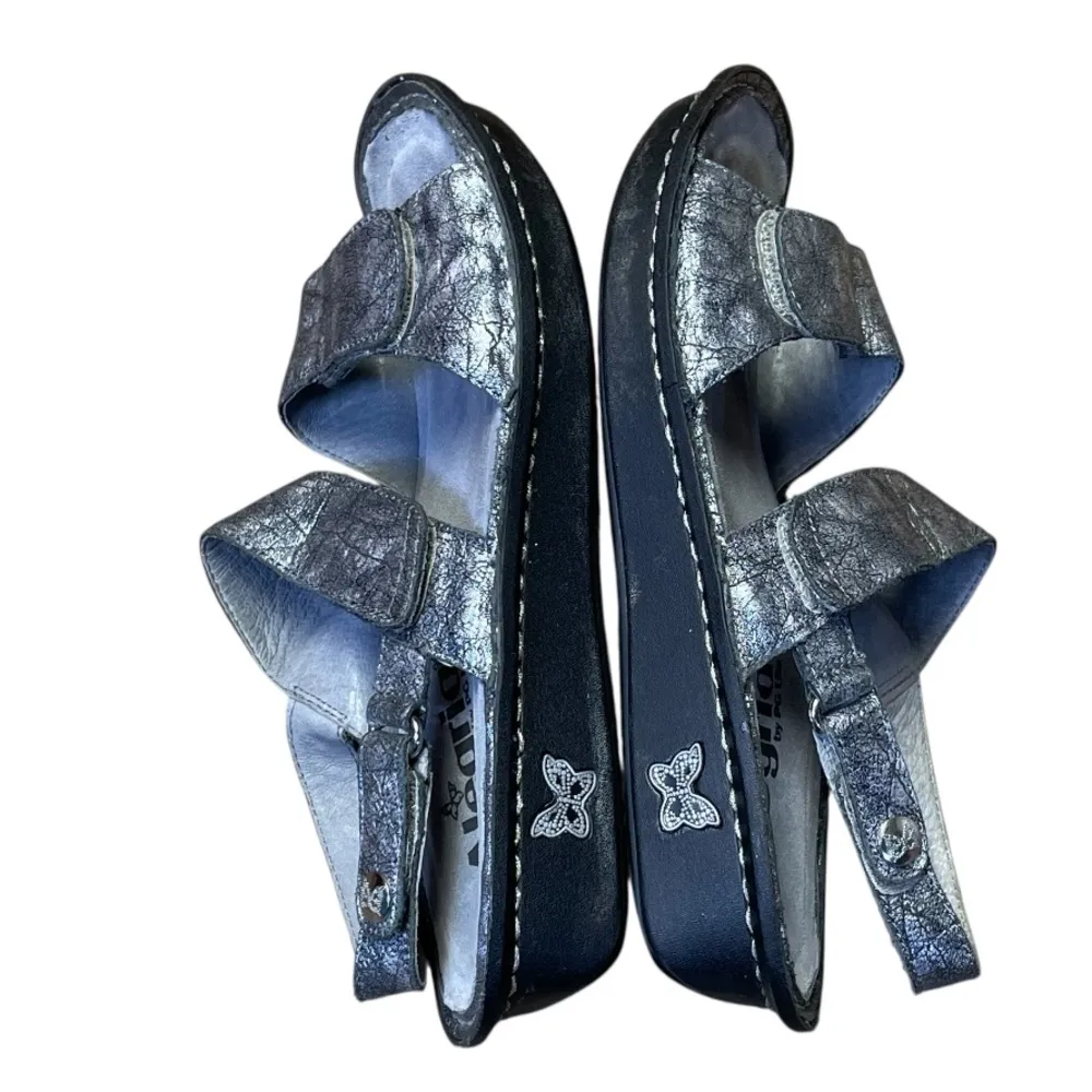 Alegria VER-565 Verona Sandals Women 36 6-6.5 Metallic Silver Disco Desert - Image 10