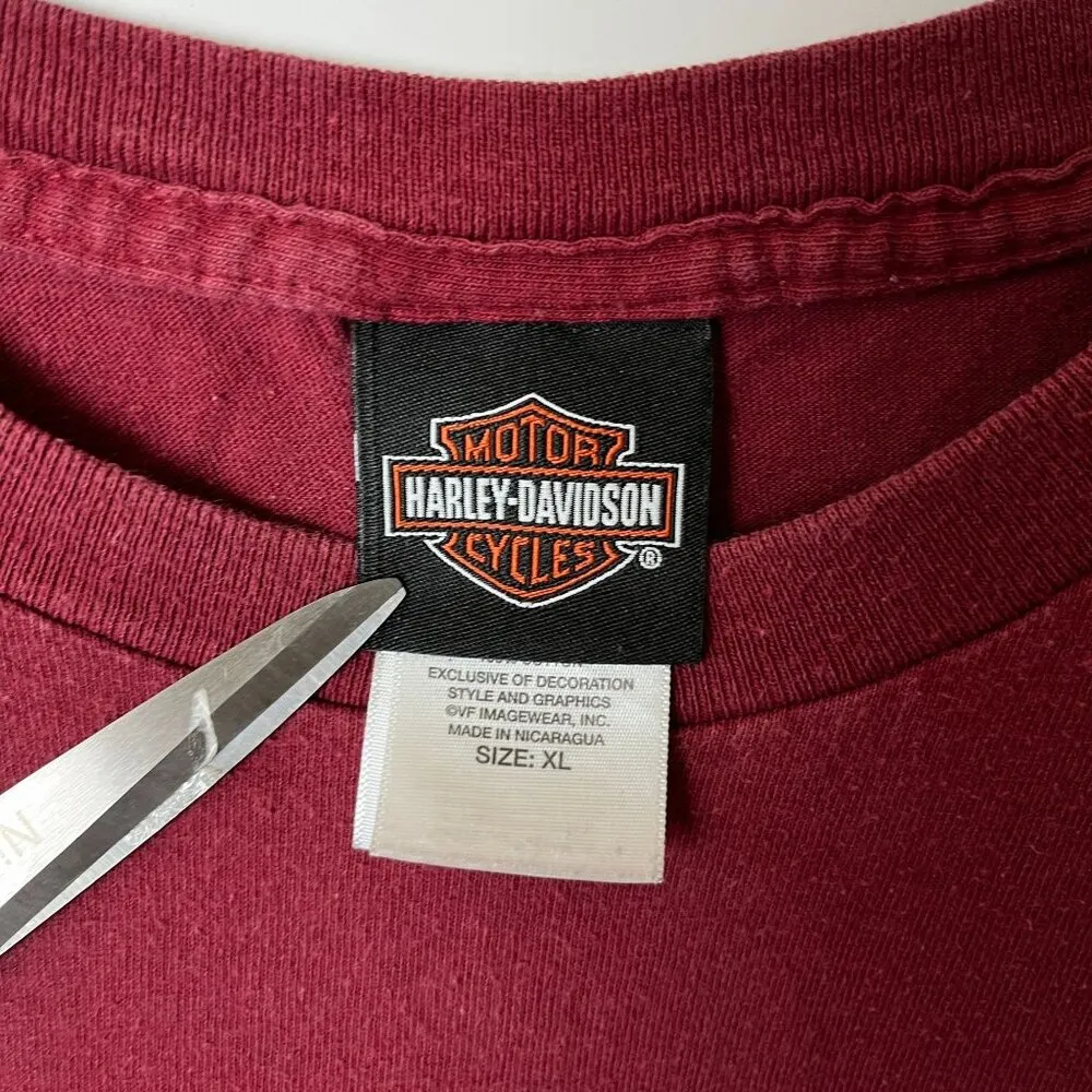 Harley Davidson Fort Myers Florida T Shirt Large L Red Graphic Tee - Image 4