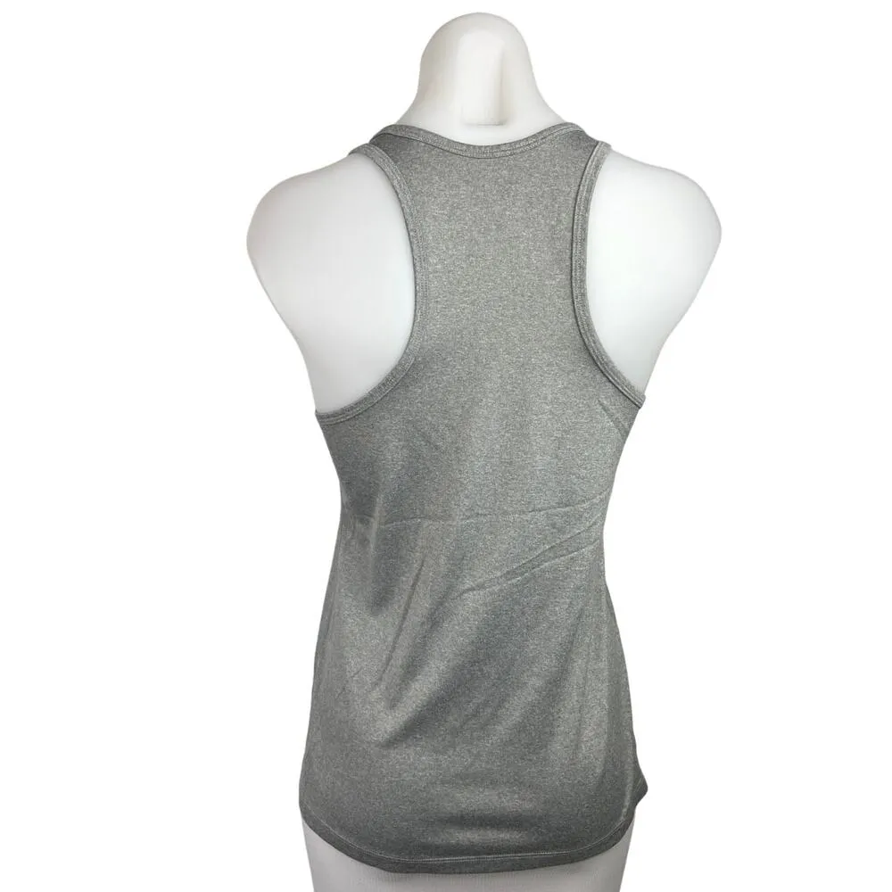 Nike Dri Fit Gray Scoop Neck Sleeveless Racerback Workout Tank Top Size M - Image 2