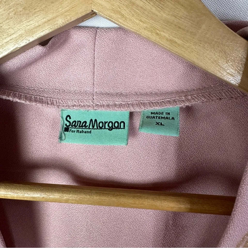 Vintage Sara Morgan Light Pink Beaded Blazer Jacket XL - Image 5