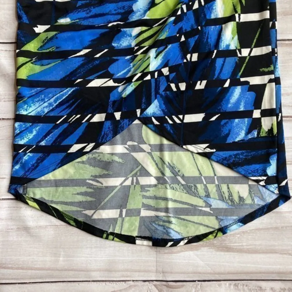 Sunny Leigh Stretchy Tropical Leaf Print Pencil Skirt Sz XS - Image 3