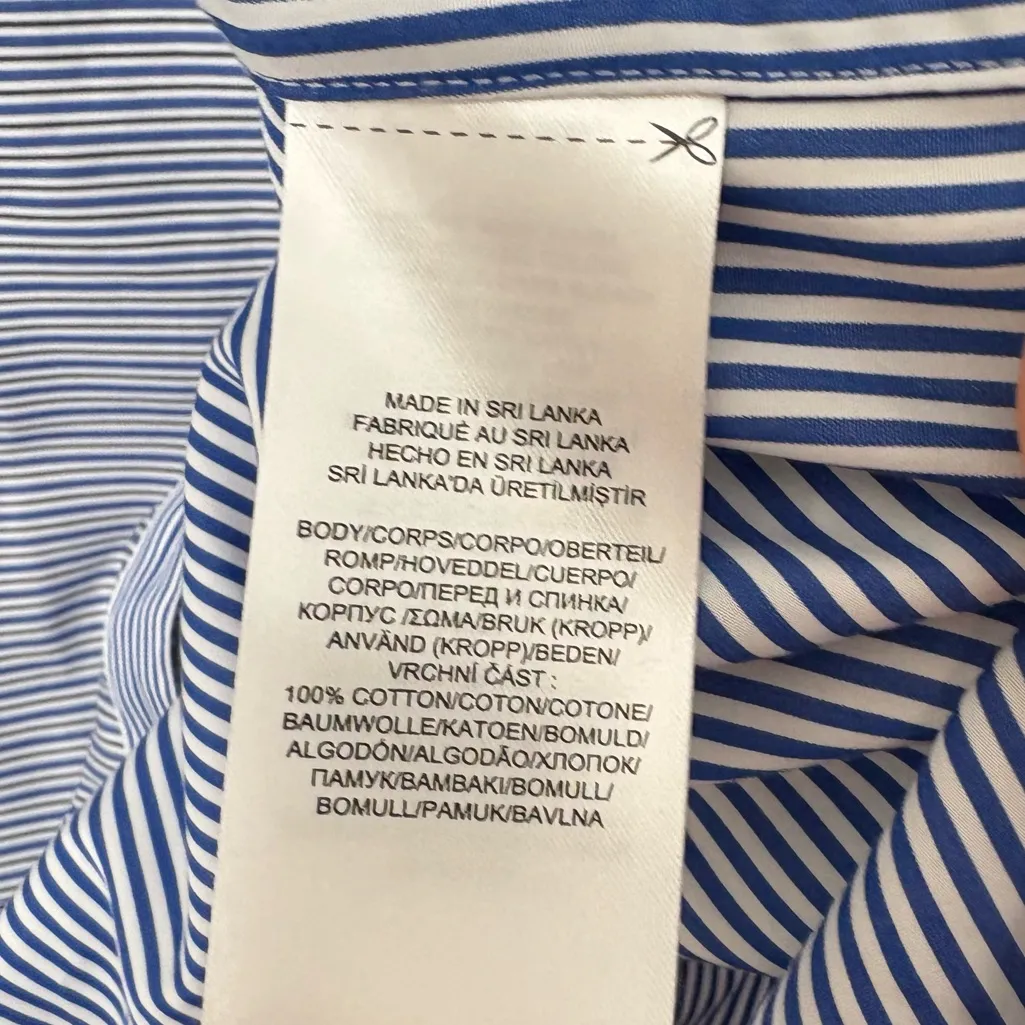 Lauren Ralph Lauren Blue And White Stripe Button Front Dress Size‎ XS - Image 7