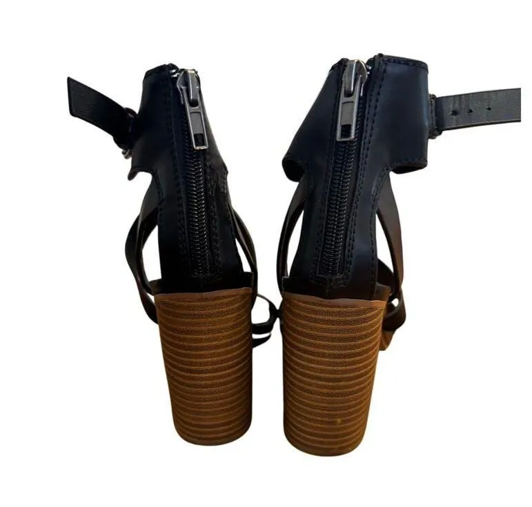 MIA  Black Sandal with Block Heel in Size 8 - Image 2