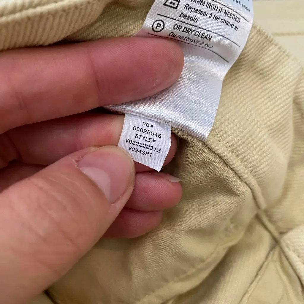 Vince Washed Twill Wide Leg Pants Womens‎ Size 14 Haystack High Waisted Cotton - Image 7