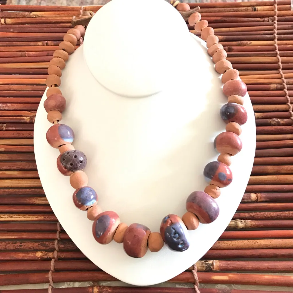 Handcrafted Ceramic Bead Necklace - Image 4
