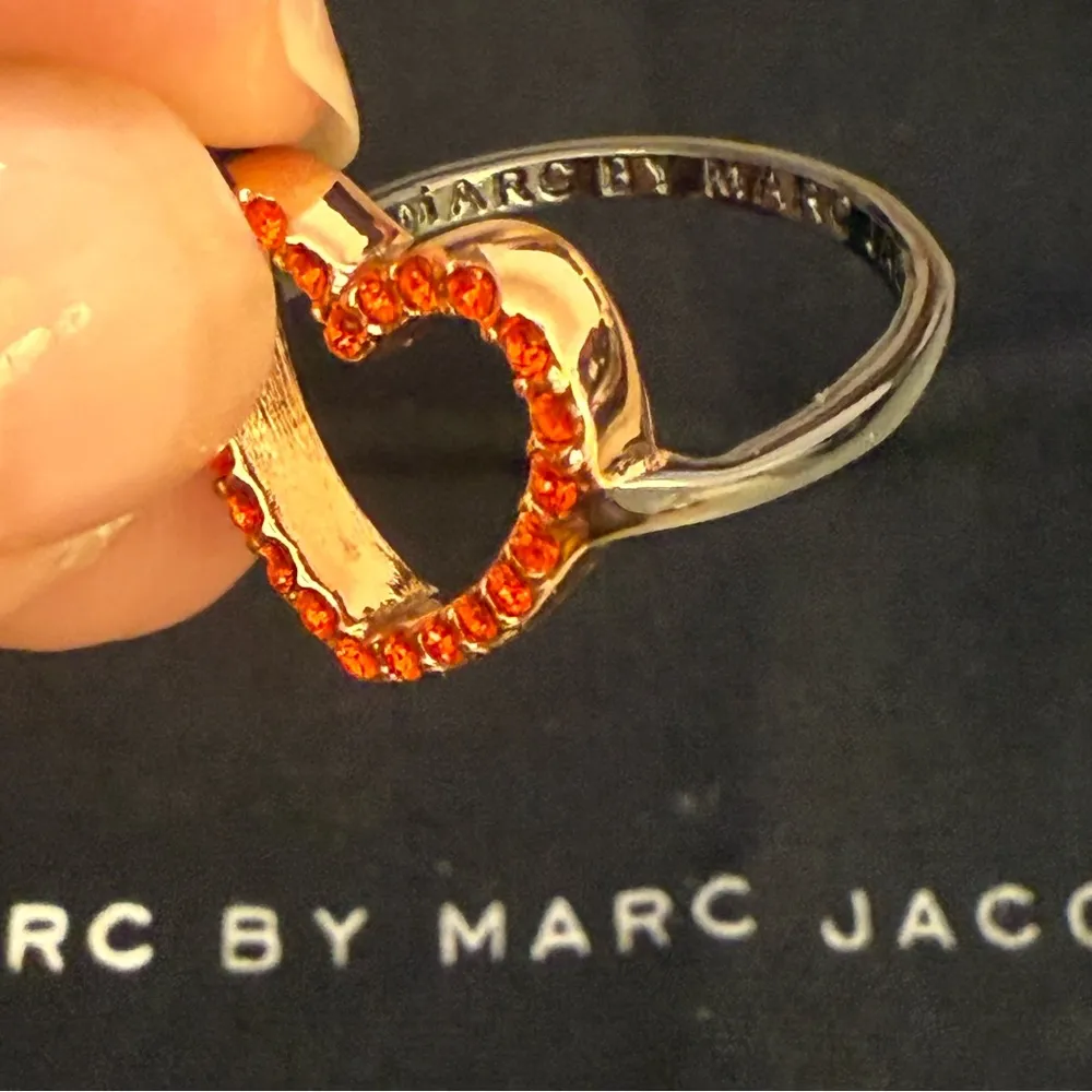 MARC BY MARC JACOBS Annabelle Pave Heart Ring Love Present Gift Size 6 - Image 5