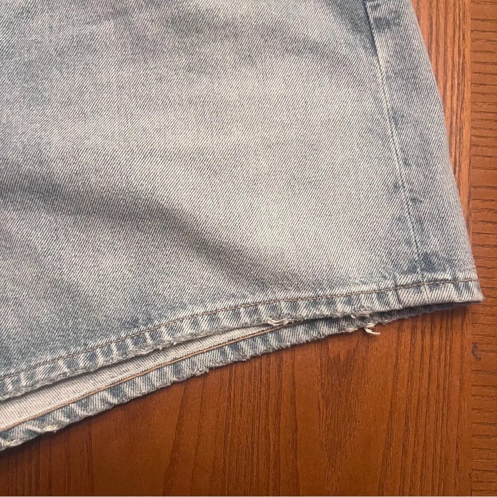 AGOLDE‎ Parker Loose Fit High Rise Vintage Long Denim Shorts in Twister Size 32 - Image 12