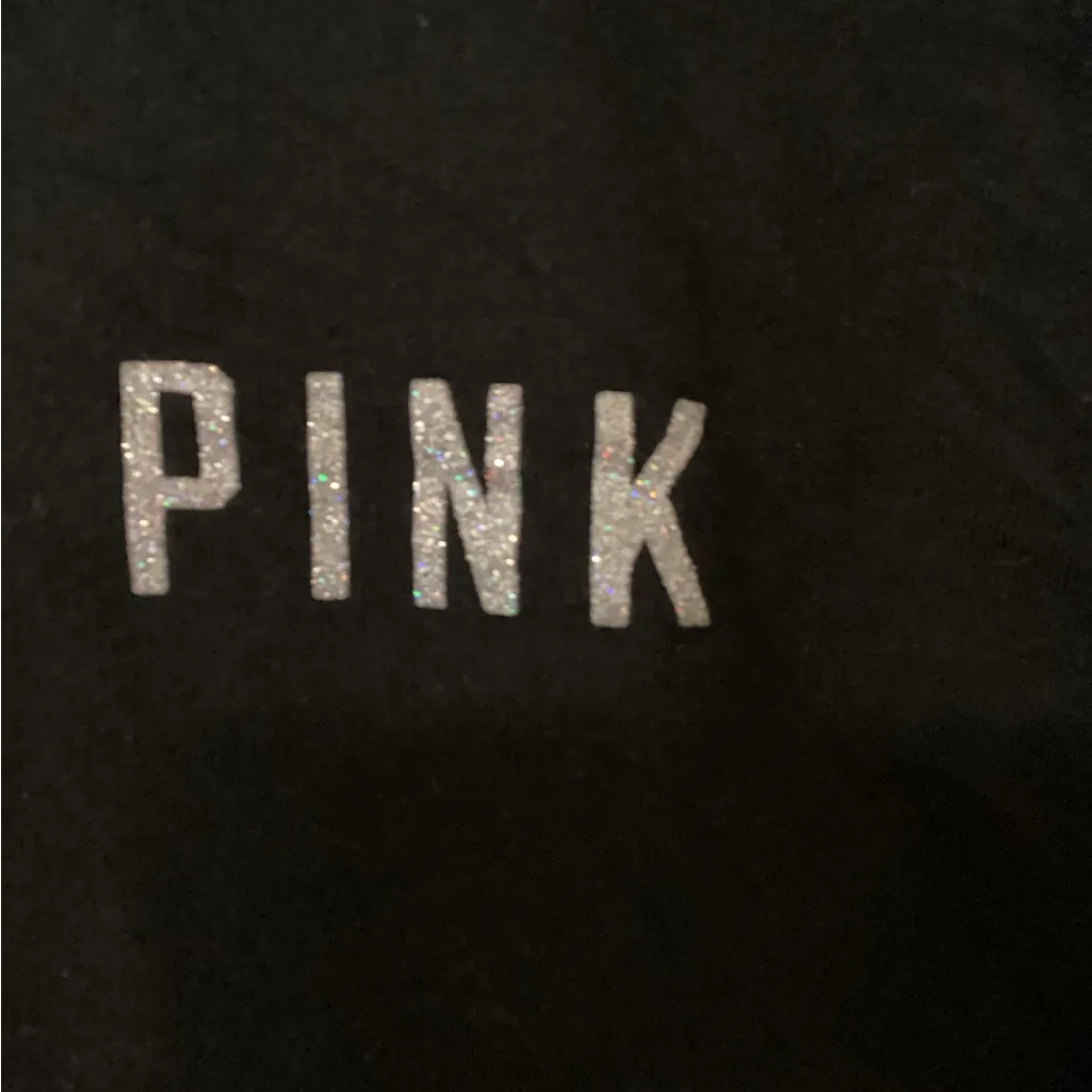 PINK Victoria's Secret Black Fleece Jacket - Image 2