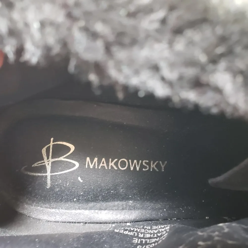 B. MAKOWSKY Women's Size 9m Black Solid Suede Wedges - Image 7