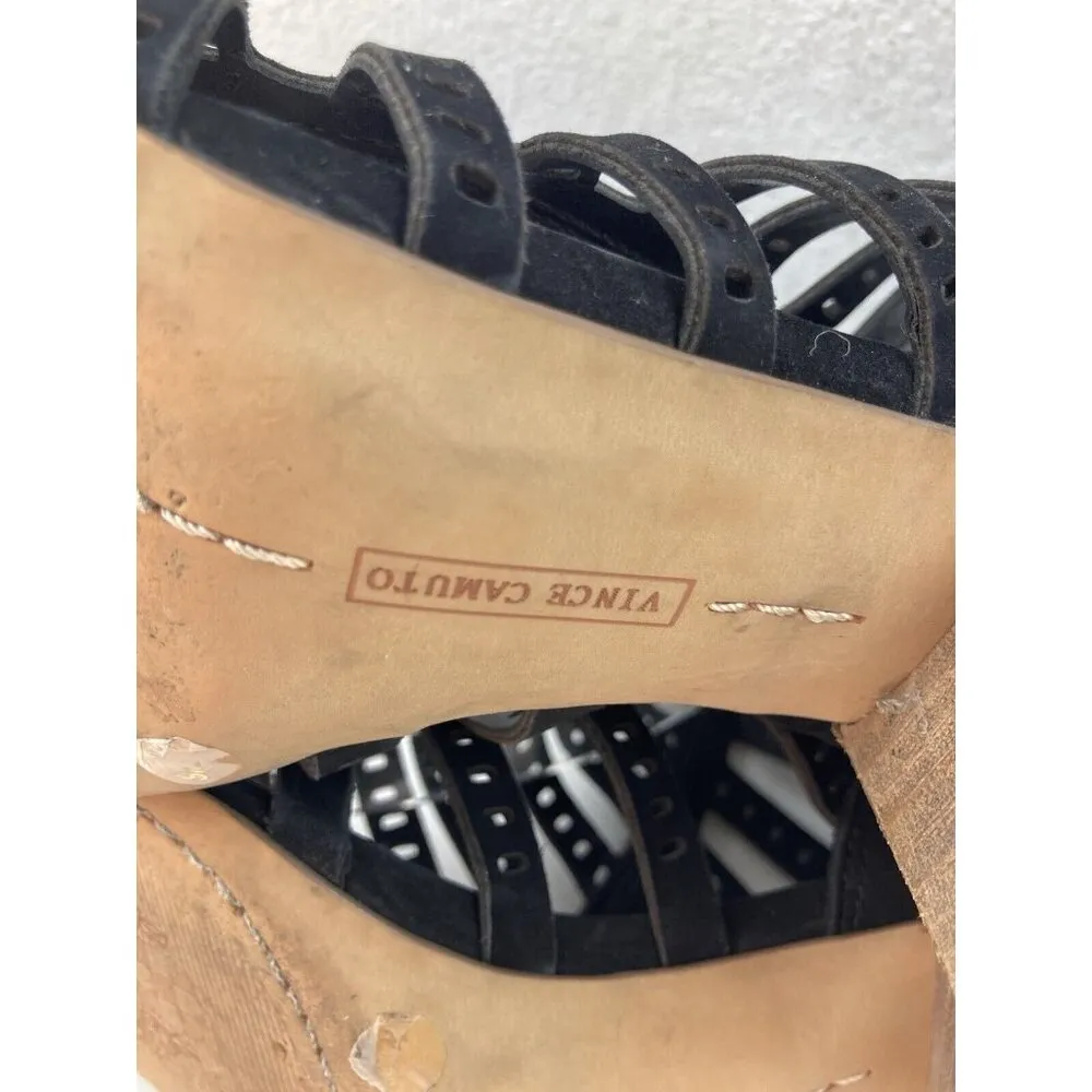 Vince Camuto Heels Women’s Size 9 Black Perforated Caged Gladiator Fairy Grunge - Image 12