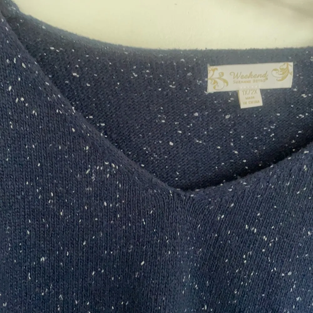 Suzanne Betro weekender sweater 2x navy - Image 7