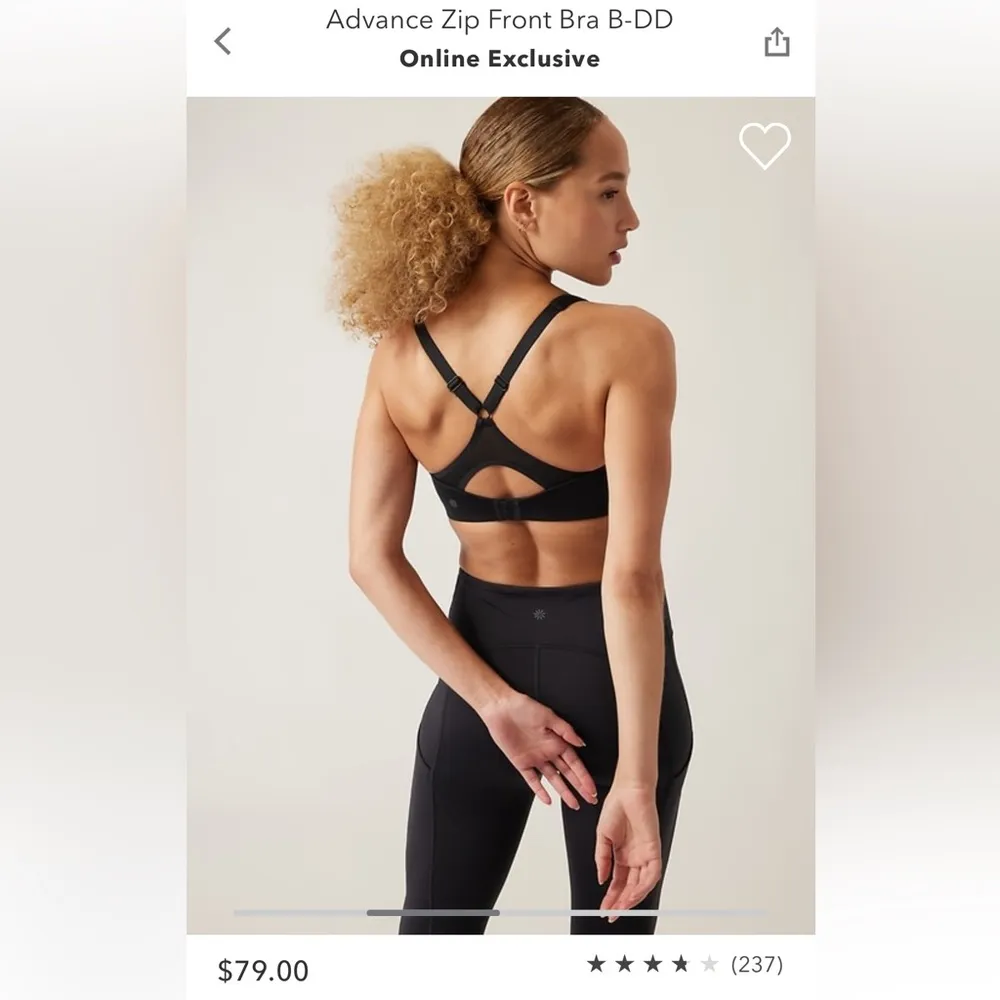 Athleta  advance zip sports bra 32dd - Image 6