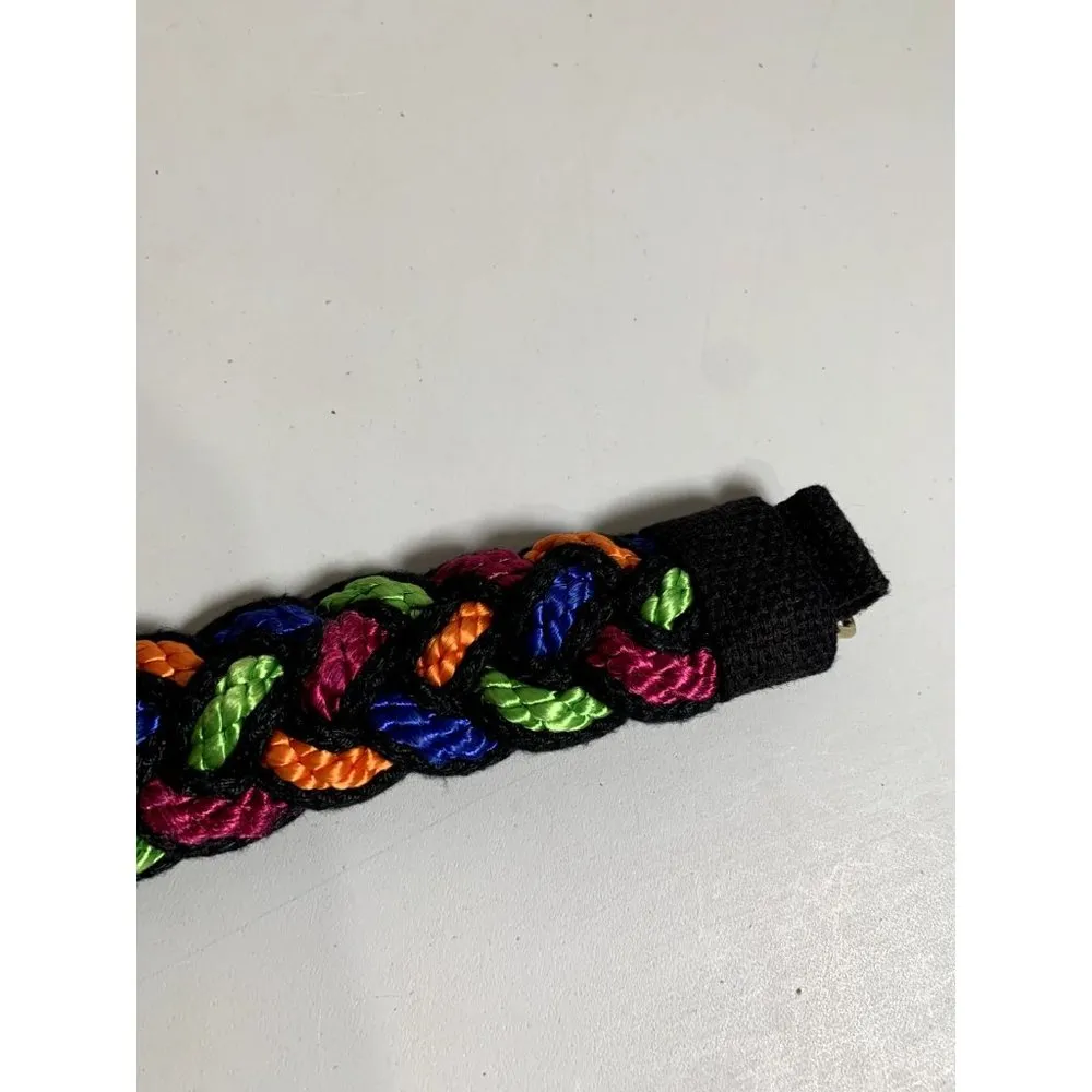Vintage Statement Belt Braided Womens Colorful 90s Strap Waist Retro - Image 10