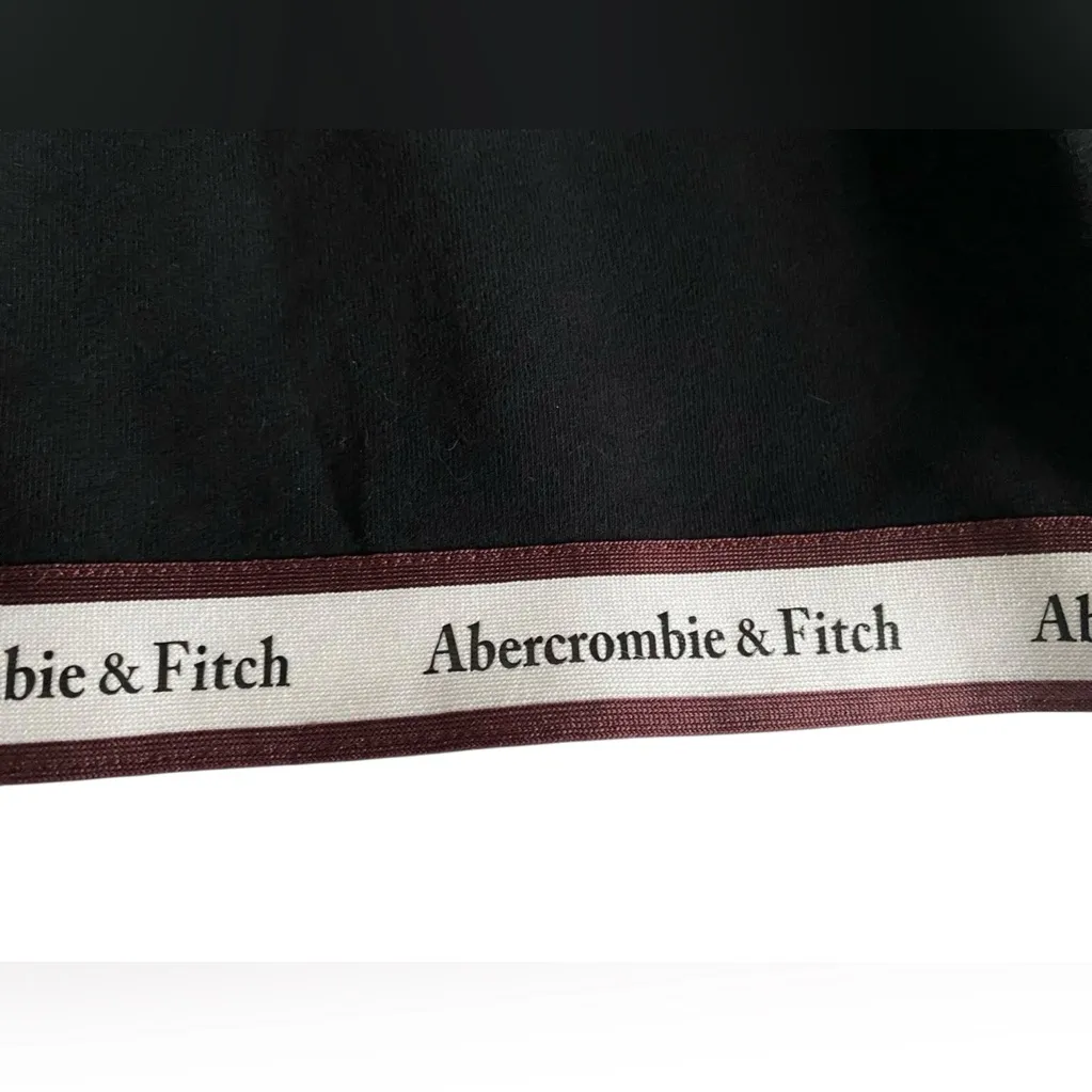 Abercrombie & Fitch Sweater Womens Small Black Casual Preppy Crop Sweatshirt - Image 3