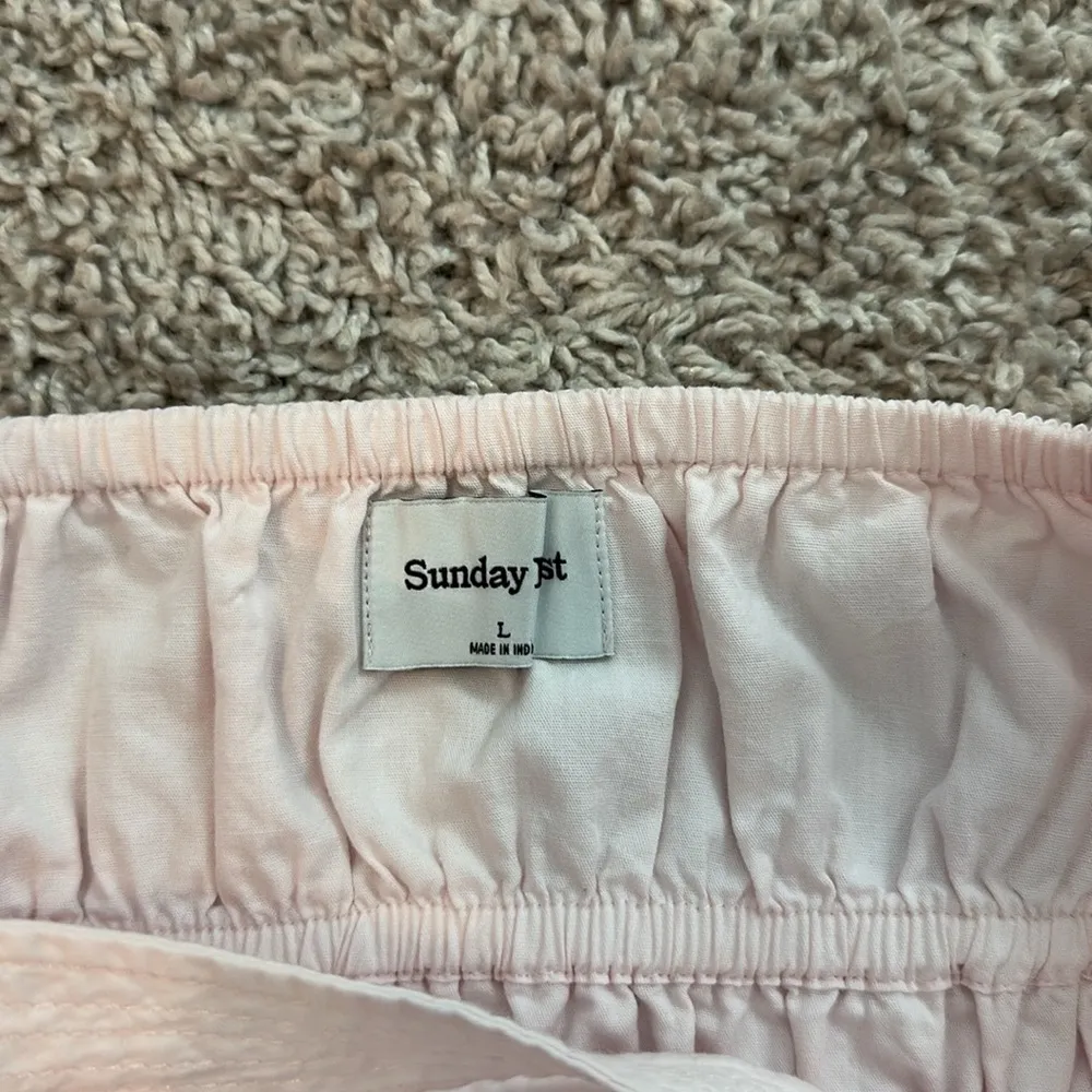 Aritiza Sunday Best light pink Martine Poplin dress Sz L Size L - Image 3