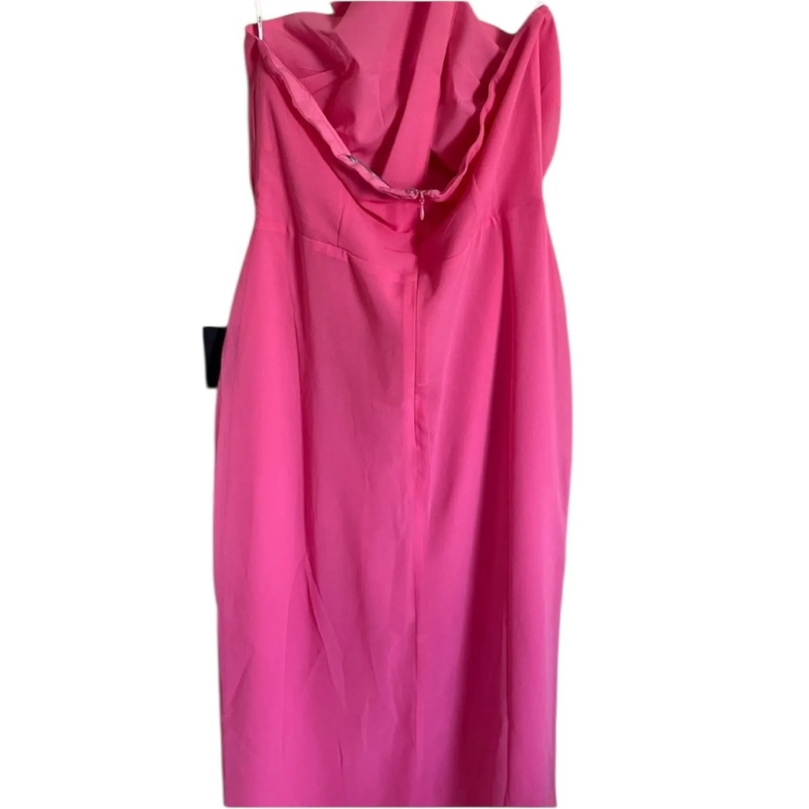 Lulu's Flirty Chic Bright Pink Cutout Twist-Front Halter Midi Dress NEW Size L - Image 10