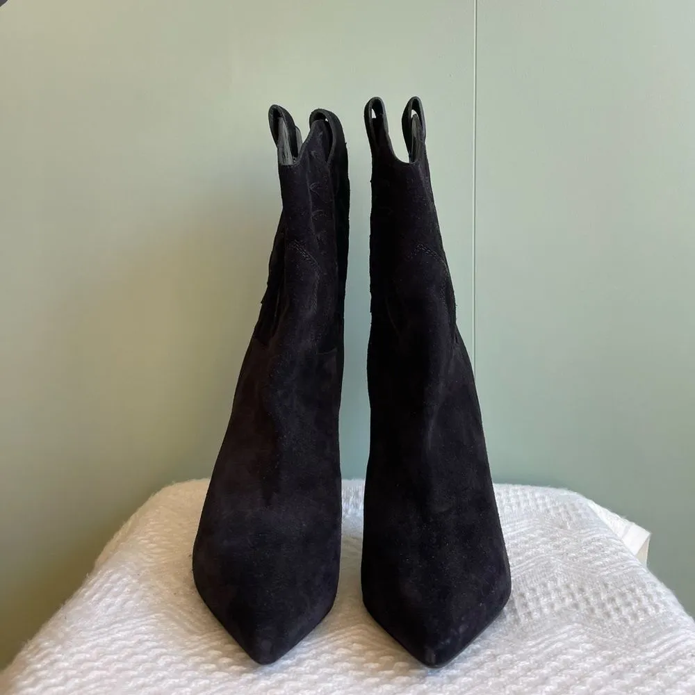 NWOB Saint Laurent / YSL Paris Western Suede Ankle Boots Sz 38 - Image 8