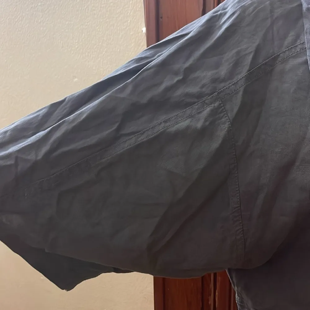 T by Alexander Wang Linen Tencel Romper Shorts Smoke Gray Feliz Size M - Image 7