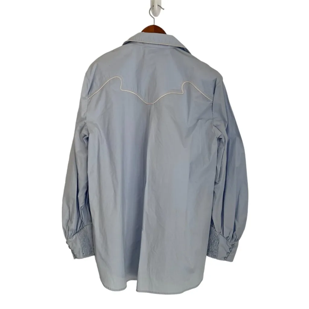 Johanna Ortiz Heaven's Door Western Shirt Size 10 NEW Blue - Image 10