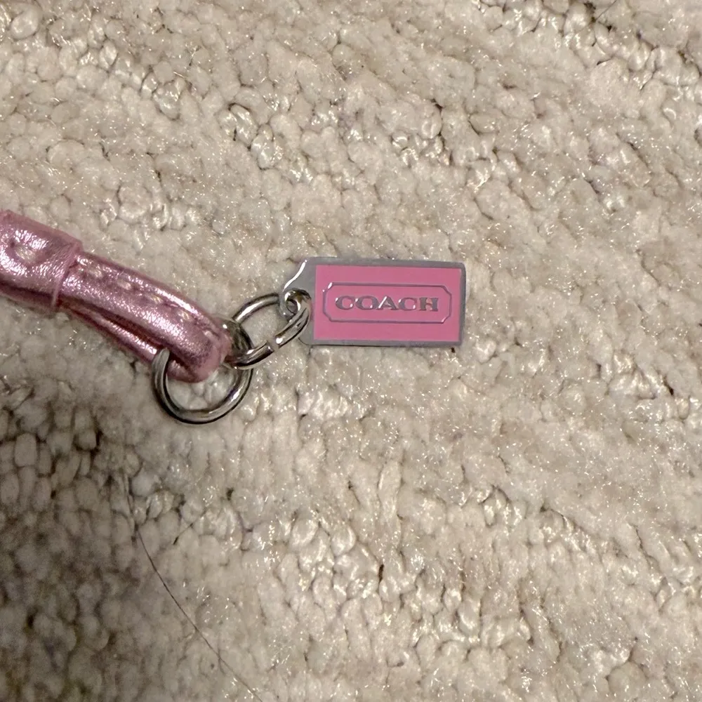 Coach Pink Charm Metallic Lanyard - Image 2