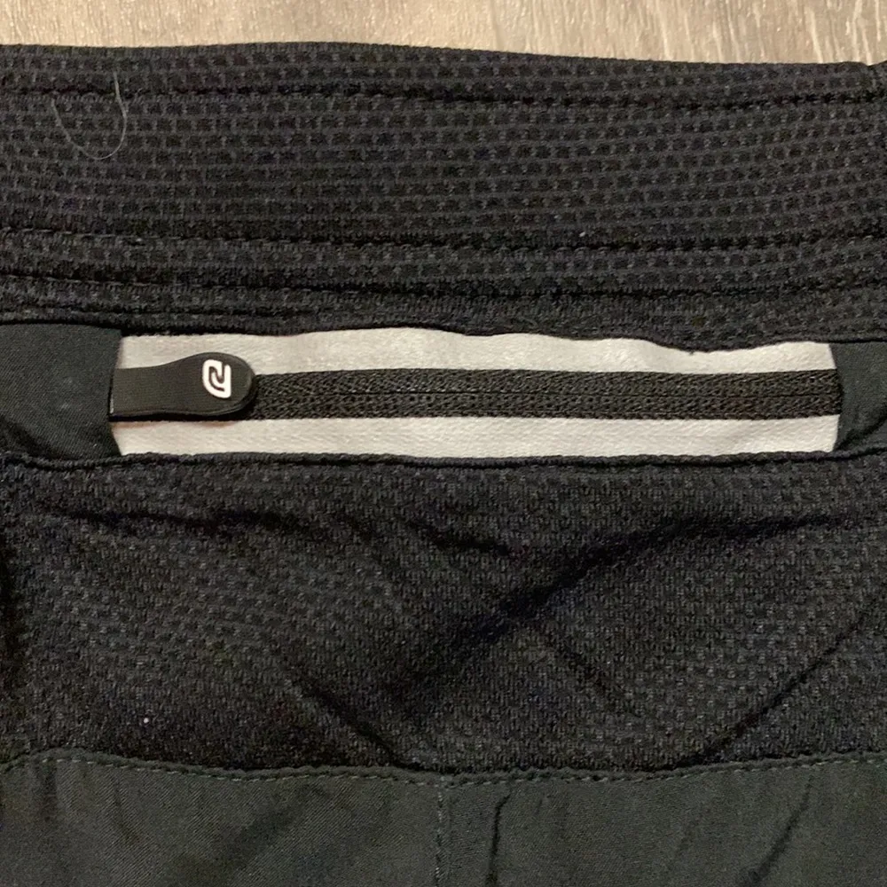 Roadrunner black with pink running shorts. Elastic and drawstring waist. - Image 4