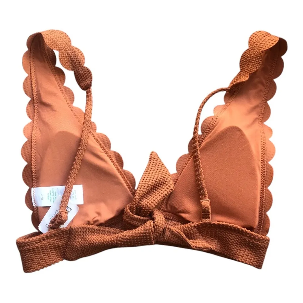 Aerie Waffle Scalloped Tie Longline Triangle Bikini Top Canyon Creek Extra Small - Image 7