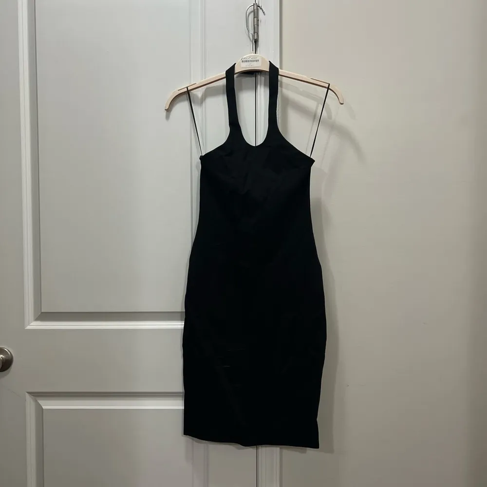 Topshop Black Cross Halter Body-Con Minidress Size 4 US $68 - Image 2