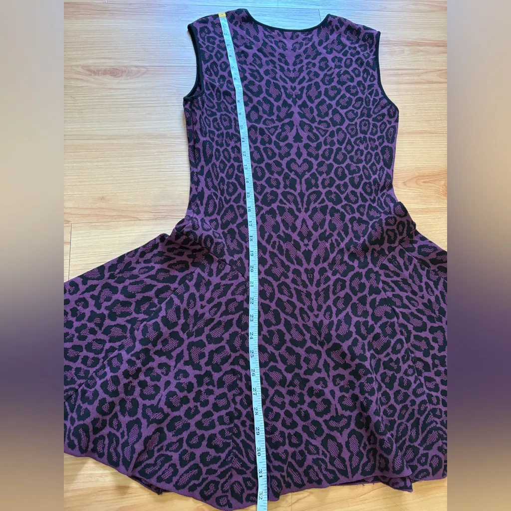 RVN | Dresses | Rvn Burgundy Leopard Print Mini Dress Sz Large Black - Image 5