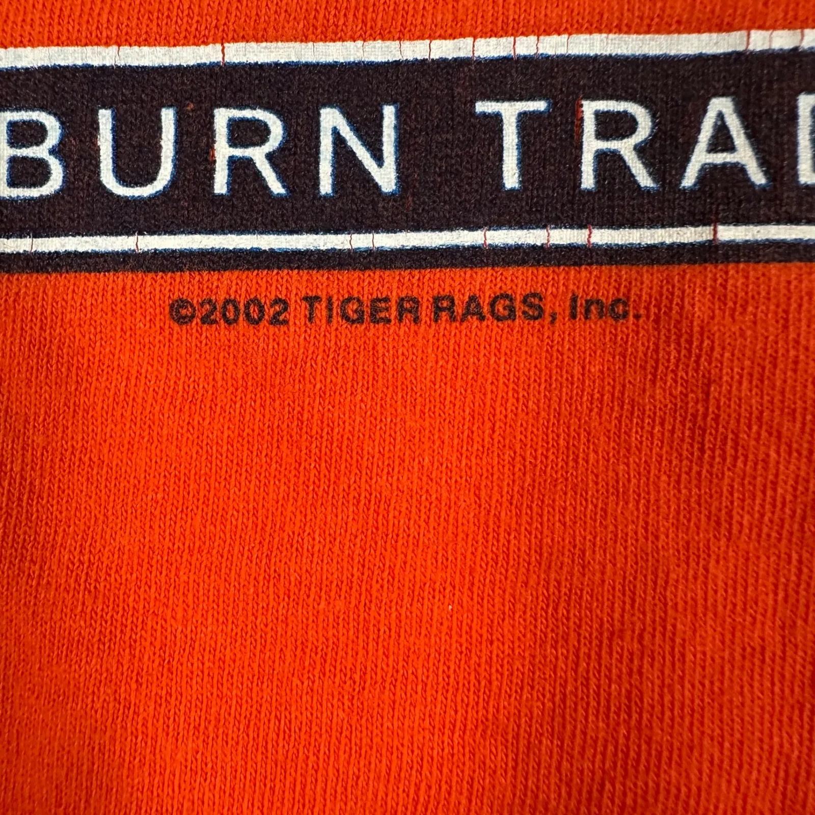 Vintage Auburn Tigers T-shirt Russell Athletic Orange Medium SS Tiger‎ Walk Tee - Image 6
