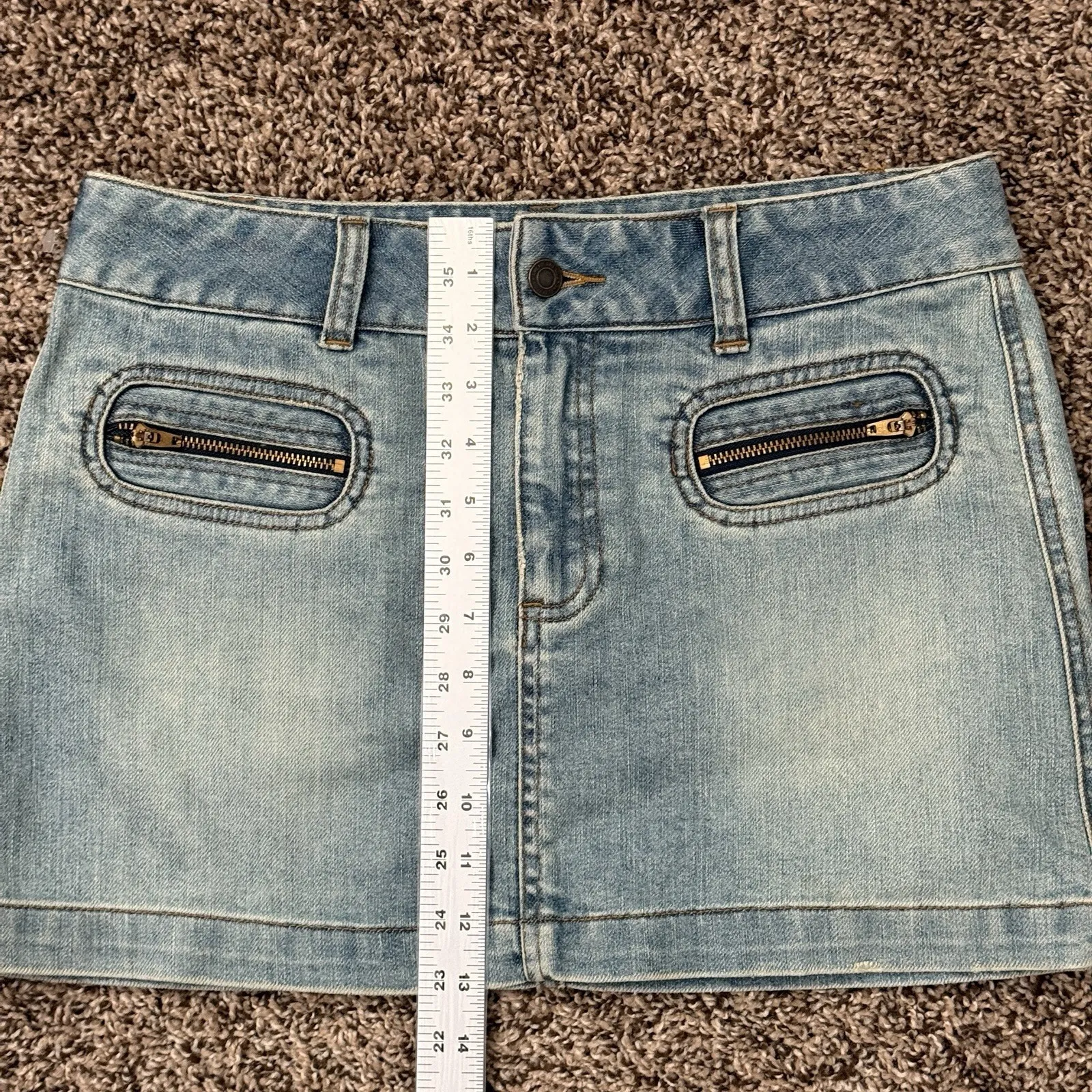 American Eagle Denim Skirt, Size 6, Y2K Skirt, Vintage Denim‎ Skirt 2000s - Image 3