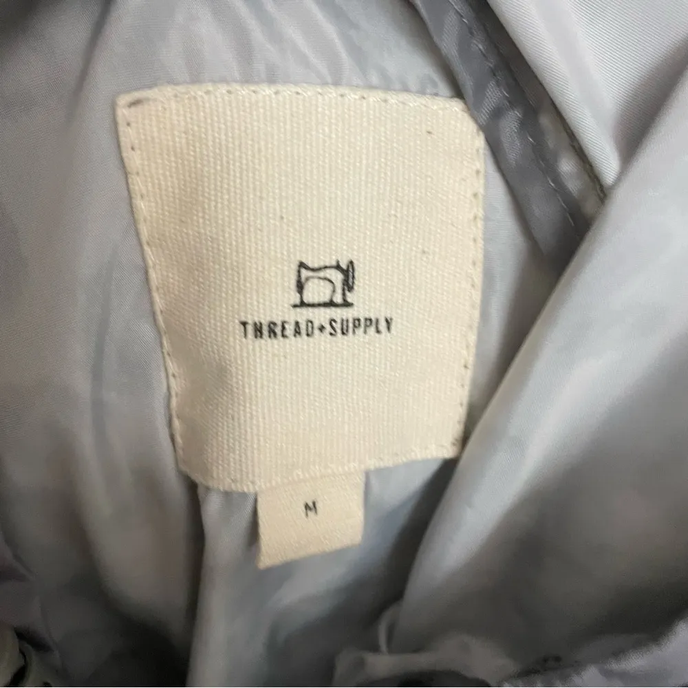 Thread & Supply Jacket Pullover Leopard Animal Print Kangaroo Pocket Grey Black Gray Size M - Image 9