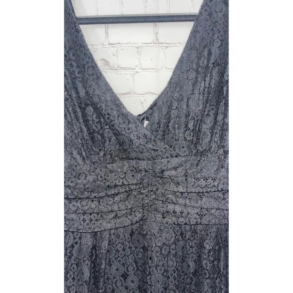 ✨Trina Turk Los Angeles Black Lace Dress Sleeveless V-Neck Cocktail Party Size 8 - Image 4